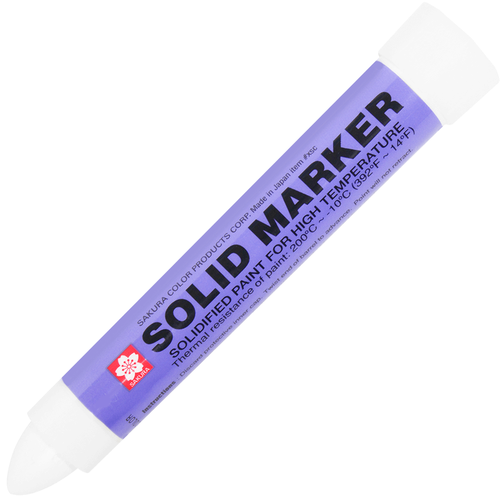 Marcador Industrial Permanente Solid Marker Branco